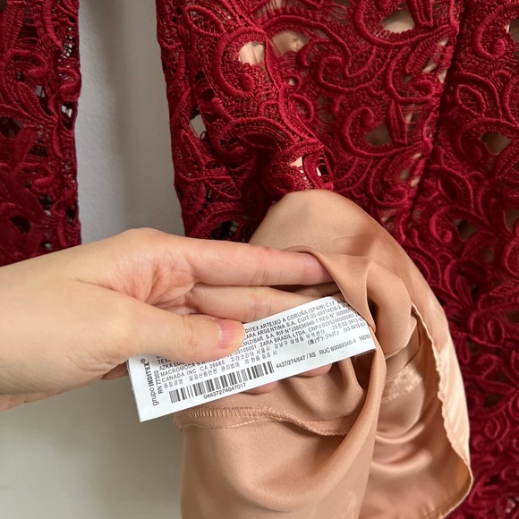 Zara Lace Long Sleeve Mini Dress XS - Picture 10 of 14